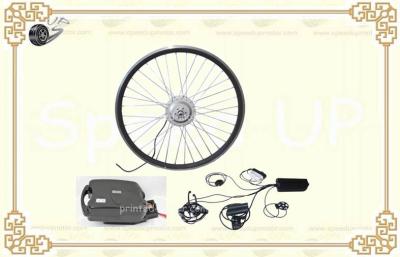 China Frog Type Li-ion Battery and Geared Hub Motor Ebike Kits with Twist Throttle and Brake for sale