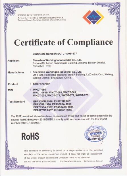 RoHS - Shenzhen Workingda Technology Co., Ltd.