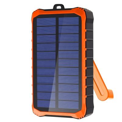 China Wholesale Solar Phone Charger Easy Crank Solar Power Bank LED Quick Charging Waterproof Camping Bank for sale