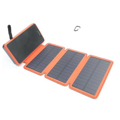 China Best Support Charging Fast Power Bank Waterproof Solar Panel 10000mah Wireless Power Bank for sale