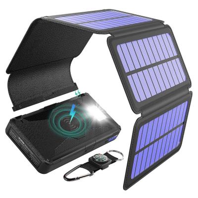 China Solar Panel Charge Folding Outdoor Detachable Solar Power Bank Panel Power Bank Laptop Power Bank Hot Selling for sale