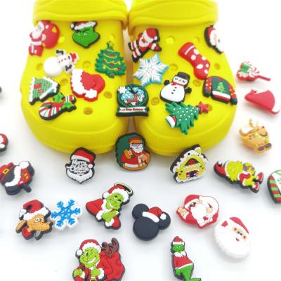 China Garden PVC Charms Factory Direct Hot Selling Amazon Christmas Series PVC Shoe Decoration For Flip Shoe Charms for sale