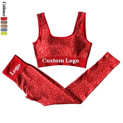 China 2021 New Antibacterial Women's Seamless Yoga Set Sports Bra+Leg Warmers Workout Equipment Gym Wear Custom Clothing for sale