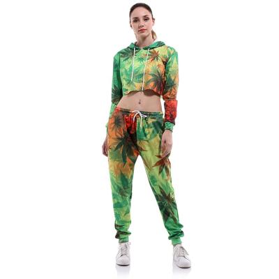 China Wholesale Antibacterial Sportswear Rasta Women Tracksuit Set Print Tracksuit Sets for sale