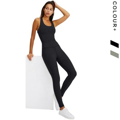 China Antibacterial Women Yoga Sports Set Jumpsuit Workout Apparel 2020 for sale