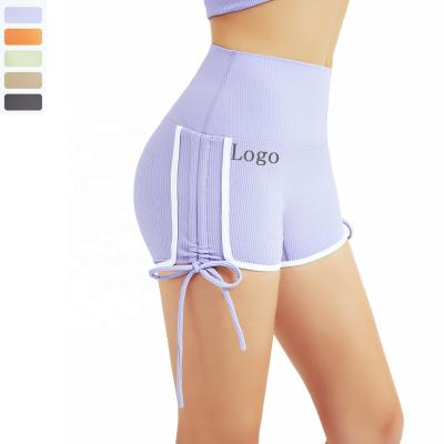 China Antibacterial High Waisted Women Sports Biker Yoga Shorts Soft Stretch Buttery Shorts for sale