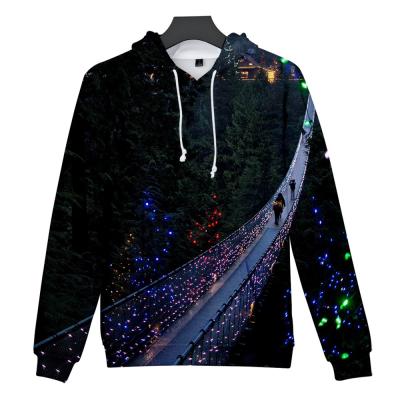 China Breathable Mens Hoodies And Sweatshirts Christmas 3D Printing Pullover Hoodie Sports Wear for sale