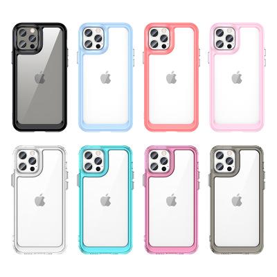 China Shockproof Well The Material Is TPU + Acrylic Phone Case Colorful Series For iphone 12 /12pro / 12pro Max for sale