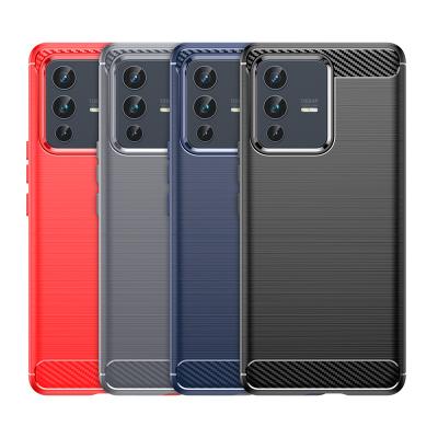 China Well-designed high quality good quality carbon tpu fiber material shockproof phone case for vivo V23 pro for sale