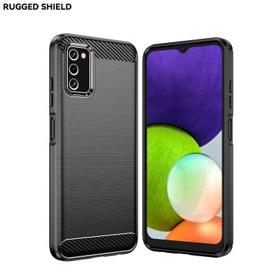 China Anti-drop carbon fiber phone case for samsung a22 f22 back cover soft tpu mobile case for samsung galaxy m32 a22 4g 5g for sale