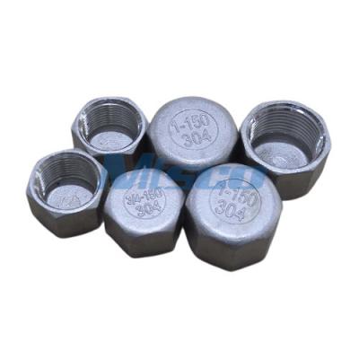 China tampão da tubulação do metal da conexão ASTM A351 da linha de 1/8in CF8 CF8M Steel Tube Cap à venda