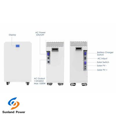 Chine système d'alimentation solaire de maison de stockage de 5500w 110V outre de kit de puissance de picovolte de centrale solaire de la grille 5.5kwh à vendre