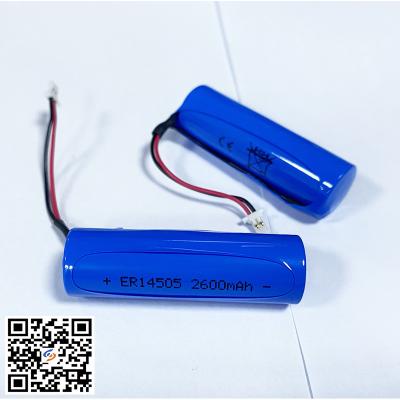 China 3.6V Industrial Non Rechargeable LiSOCl2 Battery ER14505 2600mAh for Mousetrap Pass UL1642 for sale