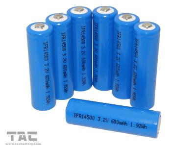 中国 太陽ライトのための太陽電池IFR14500 AA 3.2V 600mAh LiFePO4電池 販売のため