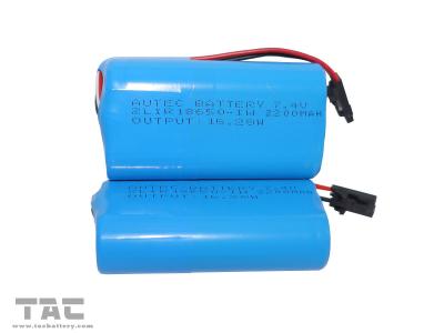 Κίνα 7.4V ιονική μπαταρία LIR18650-2S 7.4V 2200mAh Cylindrica λίθιου για το φακό προς πώληση