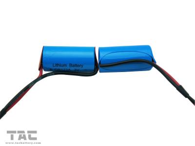 China Non-rechargeable 3.0V Batterij Li-Mn van CR123A 1300mah met draad Te koop