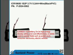 ICR18650-1S2Pbattery, for its high energy density, safety, and cost-effectiveness, is widely used in various fields such as power tools, consumer electronics, electric vehicles