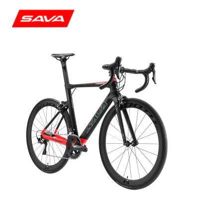 China Factory Carbon Fiber SAVA R09-R8000 Full Carbon Fiber Road Bike Complete 22 Speed ​​V Brake Carbon Frame Road Bicycle For Adult Racing Bike for sale