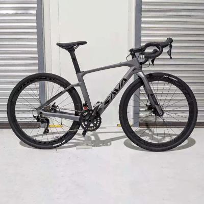 China SAVA Gravel Road Bike SHIMANO R11-R7000 Carbon Fiber Frame Bicycle 700c Tires Racing Road Bike Gravel Bike 22 Speed ​​For Adult for sale