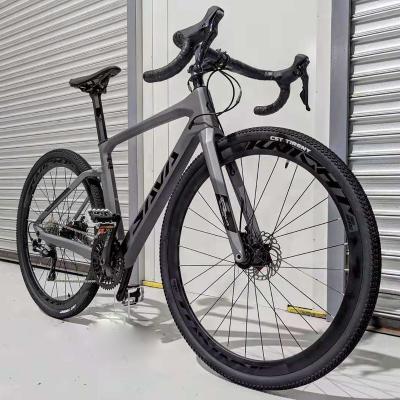 China SAVA Carbon Fiber Gravel Road Bike For Sale Carbon Frame Road Racing Gravel Bike 18 Speed ​​SHIMANO R11-R3000 For Adult Bicicleta for sale