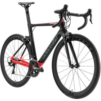 China Factory full carbon fiber SAVA carbon fiber frame SHIMANO R7000 22 speed V brake 700C road racing bicycle for adult bicicleta for sale