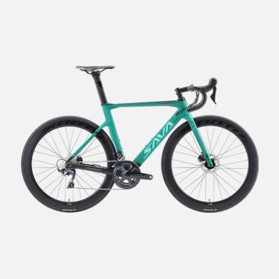 China SAVA Full Carbon Fiber Frame Road Bike 700C SHIMANO R08-R8020 22 Speed ​​Carbon Fiber Racing Road Bicycle Disc Brake Bicicleta for sale