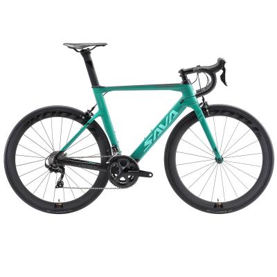 China Full Carbon Fiber SAVA Carbon Fiber Bike 700C SHIMANO R8000 22 Speed ​​V Brake Carbon Frame Complete Road Bicycle Racing Bike For Adult for sale