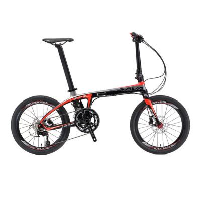 China Newest 20 Inch Carbon Fiber Handsome Carbon Folding Gear Beginner Oil Brakes Light Weight Simple Portable Adventure New Out Mini for sale