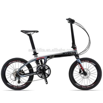 China Factory supply SAVA Z1 carbon fiber china cooper folding bike mini folding bicycle 20 inch 20 speed direct carbon frame for sale