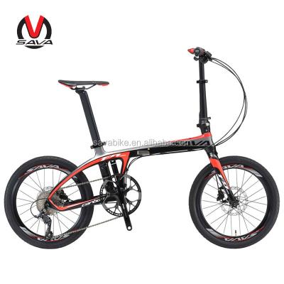 China Carbon fiber Sava 20/24 inch wheel 2017 folding bicycle wheel carbon frame small lightweight bicycle for sale