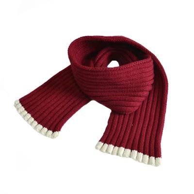 China Winter Fashion Long Baby Knitted Scarf Winter Knitted Wool Customized Cute Children Warm Scarf Fashion for sale