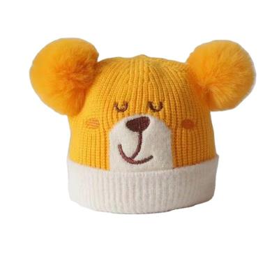 China Eco-Friendly Kids Warm Plush Striped Hats In Winter, Baby And Toddler Beanie Knitted Hats For Kids for sale