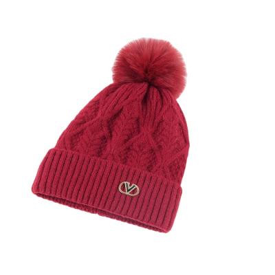 China Fashionable warm thickened casual knitted women's hat\winter comfortable\durable for sale