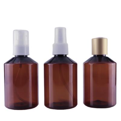 China Cosmetic Plastic Fine Mist Pump Bottle 150ml 200ml Amber Green Recycled Pet Mist Spray Bottle for sale