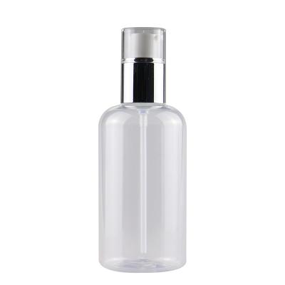 China High Capacity Lotion Bottle 300ml Pet Cosmetic Lotion Bottle With Silver Anodized Aluminum Cover for sale