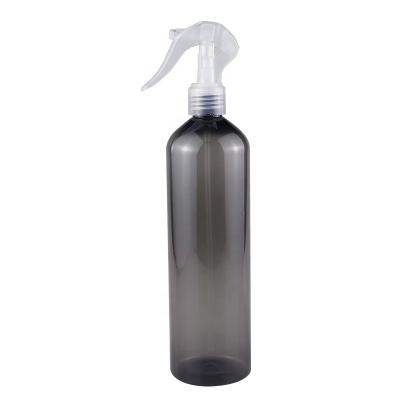 China BEAUTY PACKAGING Color 250 300 500ml Empty Refillable Plastic PET Black Shampoo Lotion Bottle With Fine Mist Sprayer for sale