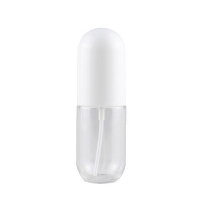 China BEAUTY PACKAGING 40ml PET bottle Macaron color pill cap shaped bottle cap plastic with white cap sprayer cartons screen printing HS A116 for sale