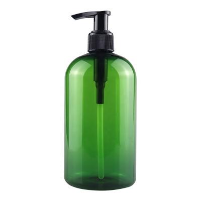 China BEAUTY Shampoo Bottle And Conditioning Hair And PACKAGING Bath Liquid Green With Lotion Pump Skin Care Packaging Cartons Black Screen Printing Pet for sale