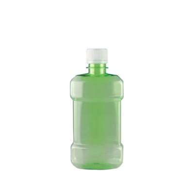 China 250ml Medicine Pet Clear Flat Empty Mouthwash Plastic Bottle For Mouthwash Packaging for sale