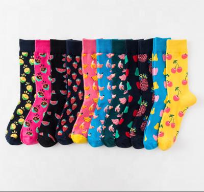 China 11 Pair Super Funny Socks Antibacterial Colorful Fruit Pattern For Women for sale