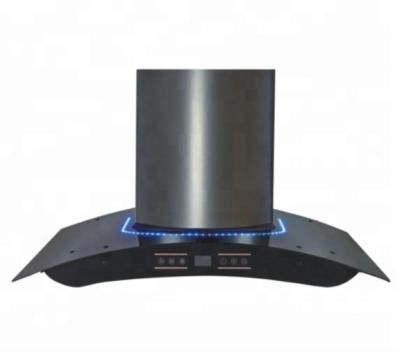 China Hotel New Design Black Titanium Chimney Range Hood Kitchen Hood for sale