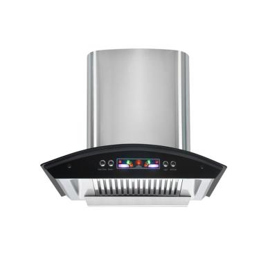 China Commercial Curved Household Kitchen Equipment Stainless Steel Range Hood/Cooker Kitchen Hood for sale