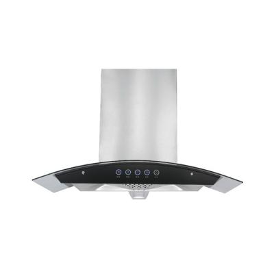 China High Performance Stainless Steel+tempered Glass 90CM Touch Switch Stainless Steel Range Hood for sale