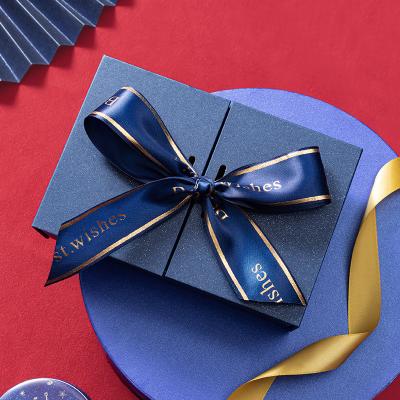 China Recyclable Popular Cheap Price Double Open Door Luxury Premium Gift Boxes With Ribbon for sale