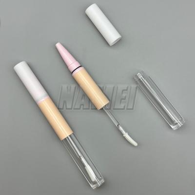 China Factory Hot Sales Private Label Lip Glaze Lip Liner 2-in-1 Lipliner Pencil Tubes Lip Liner Container for sale