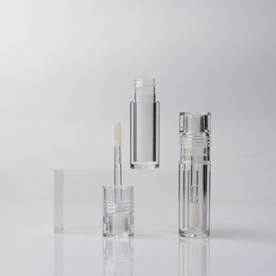 China Full Transparent Solid Lip Glaze Tube Empty Lip Gloss Container Cylinder Empty Lip Gloss Tubes for sale