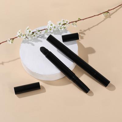 China Logo Printing White Black Round Shaped Empty Lip Balm Blush Container Foundation Concealer Stick Tube for sale