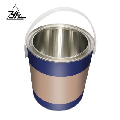 China Popular selling recycled materials 2.8 liter metal tin can with plastic handle for paint, coating or other chemicals for sale