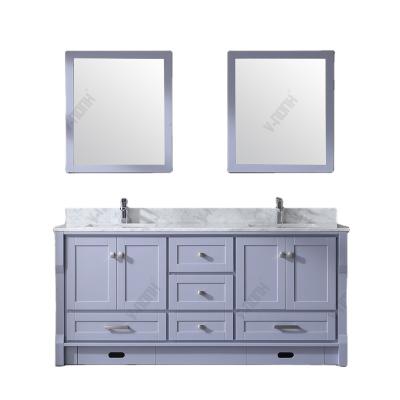 China Large Size Modern Style Furniture Bathroom Solid Wood Vanity Combo for sale