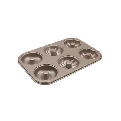 China Carbon Steel Roll Pan Flower Round Donut Cookie Sustainable Non-Stick Mold for sale